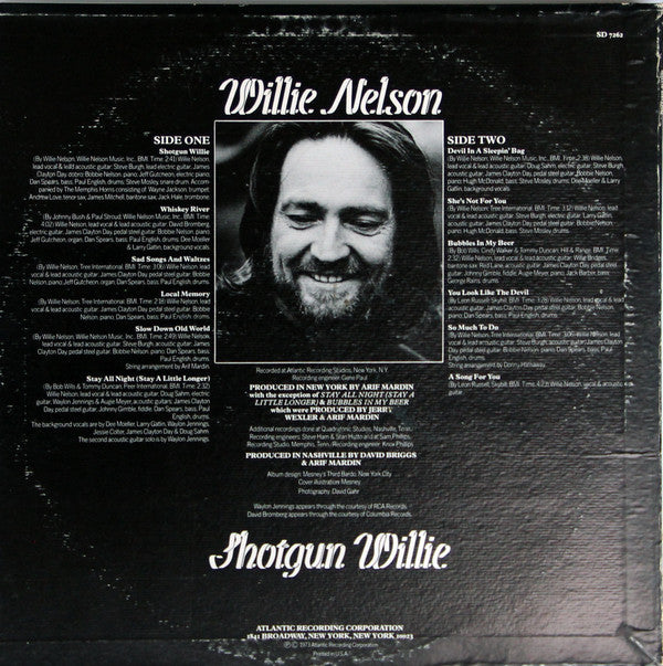 Willie Nelson : Shotgun Willie (LP, Album, RP, SP )