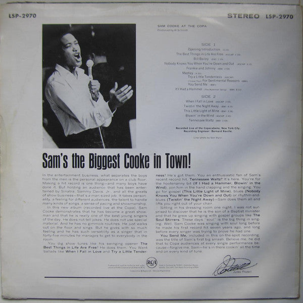 Sam Cooke : Sam Cooke At The Copa (LP, Album)