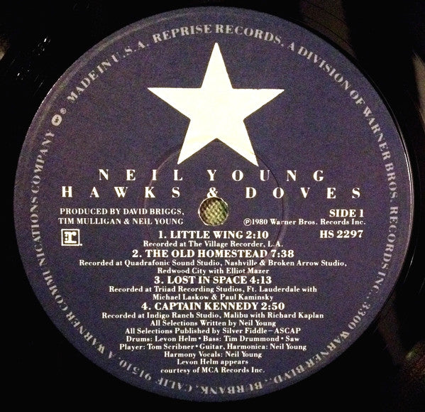 Neil Young : Hawks & Doves (LP, Album, Win)
