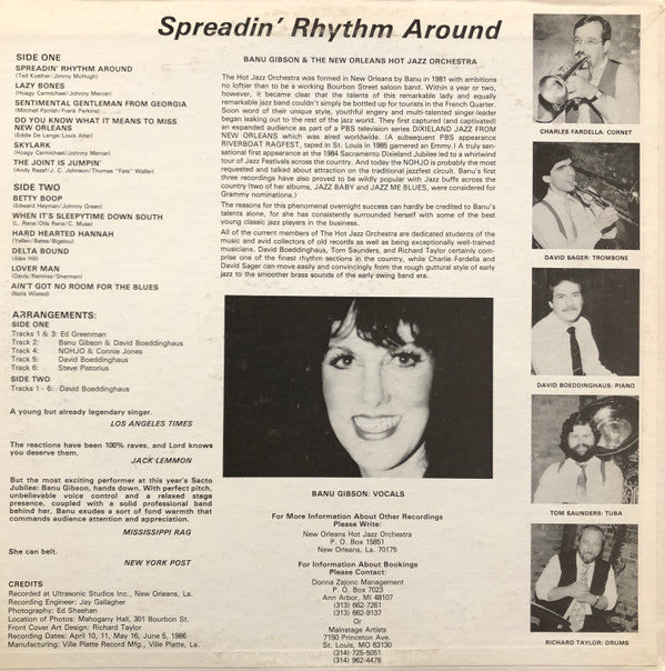 Banu Gibson, New Orleans Hot Jazz Orchestra : Spreadin' Rhythm Around (LP)