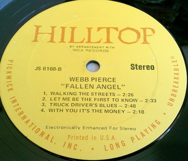 Webb Pierce : Fallen Angel (LP, Comp)