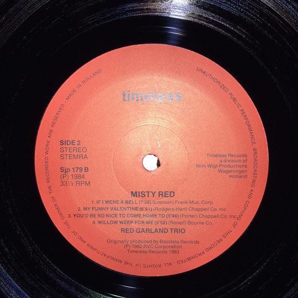 Red Garland Trio* : Misty Red (LP, Album)