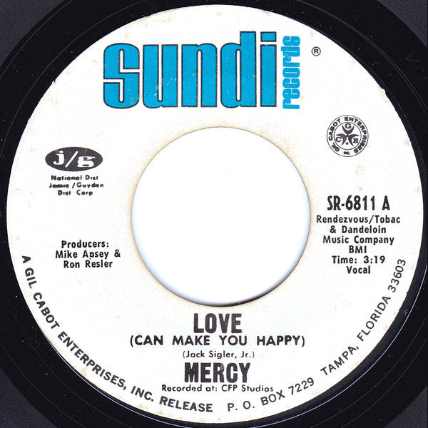 Mercy (4) : Love (Can Make You Happy) (7", Single)