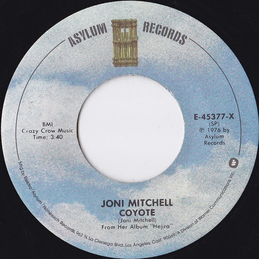 Joni Mitchell : Coyote (7", Single)