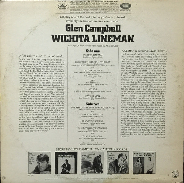 Glen Campbell : Wichita Lineman (LP, Album, RE, Scr)