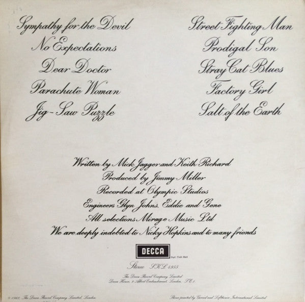 Rolling Stones* : Beggars Banquet (LP, Album, Gat)