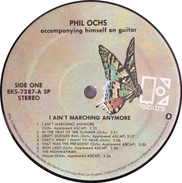 Phil Ochs : I Ain't Marching Anymore (LP, Album, RE, Spe)