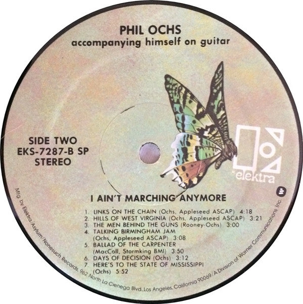 Phil Ochs : I Ain't Marching Anymore (LP, Album, RE, Spe)