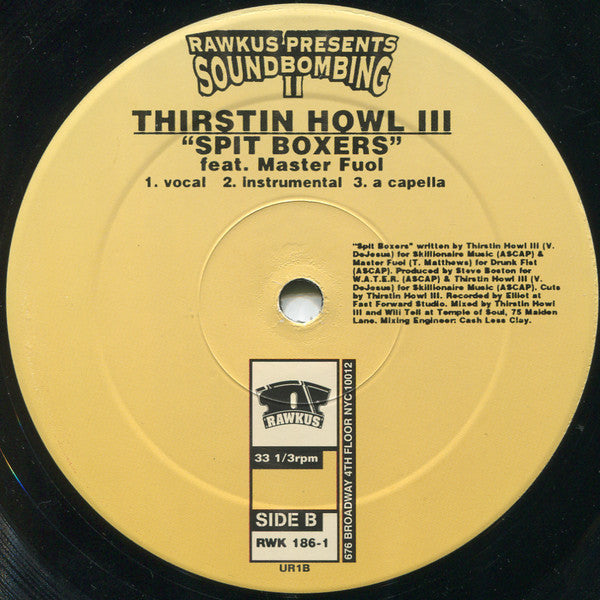 Thirstin Howl III : Brooklyn Hard Rock (12")