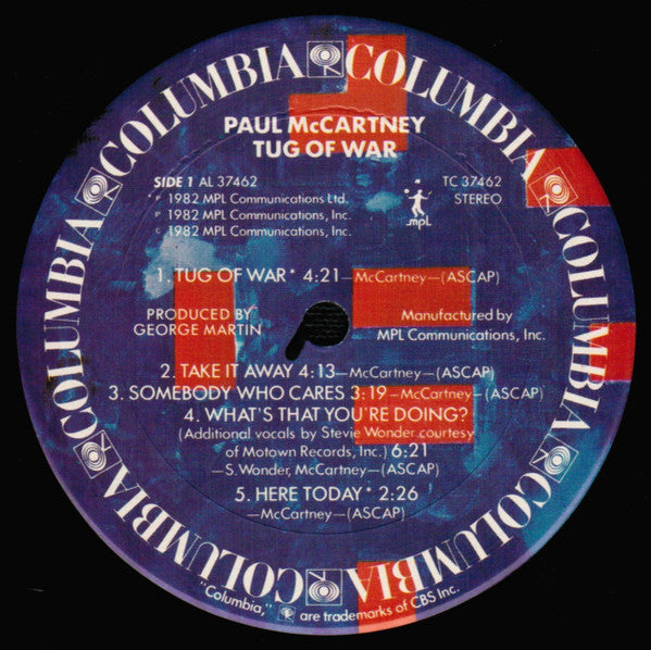 Paul McCartney : Tug Of War (LP, Album, Car)
