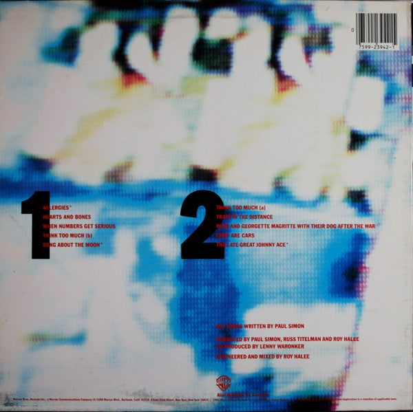 Paul Simon : Hearts And Bones (LP, Album, SRC)