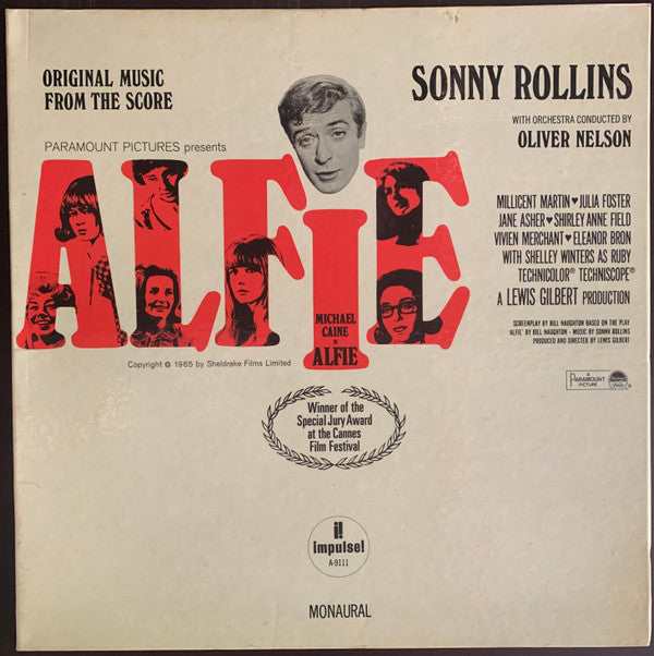 Sonny Rollins With Orchestra Conducted By Oliver Nelson : Original Music From The Score "Alfie" (LP, Album, Mono, Gat)