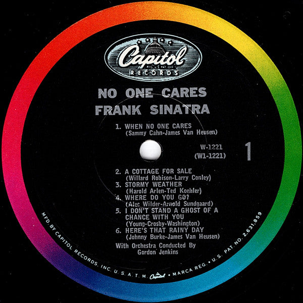 Frank Sinatra : No One Cares (LP, Album, Mono, RE)