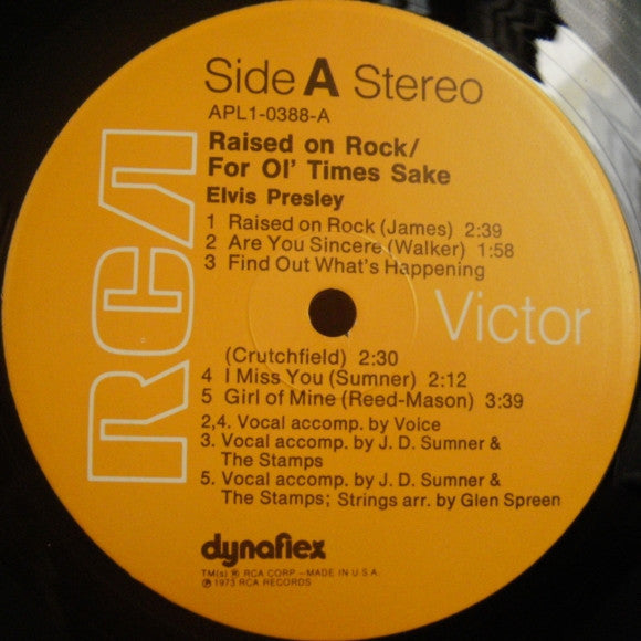 Elvis* : Raised On Rock / For Ol' Times Sake (LP, Album, Hol)
