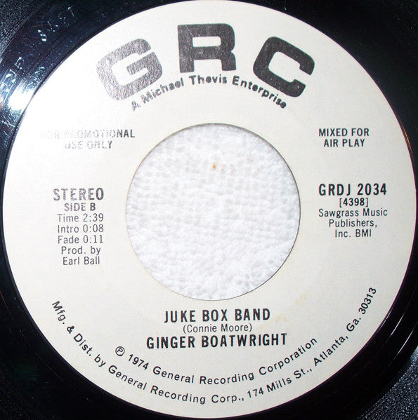 Ginger Boatwright : Juke Box Band (7", Promo)