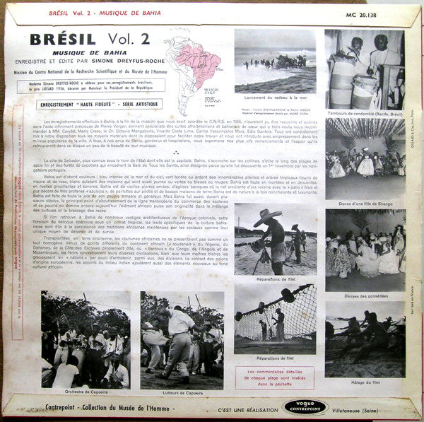 Various / Simone Dreyfus-Roche : Brésil Vol. 2 - Bahia (LP, Album)
