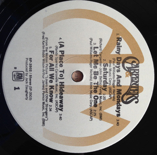 Carpenters : Carpenters (LP, Album, RE)