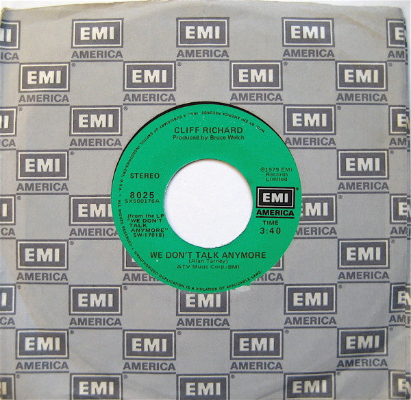 Cliff Richard : We Don't Talk Anymore (7", Single, Los)