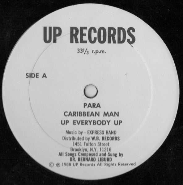 Dr. Bernard Liburd : Up Everybody Up (LP, Album)