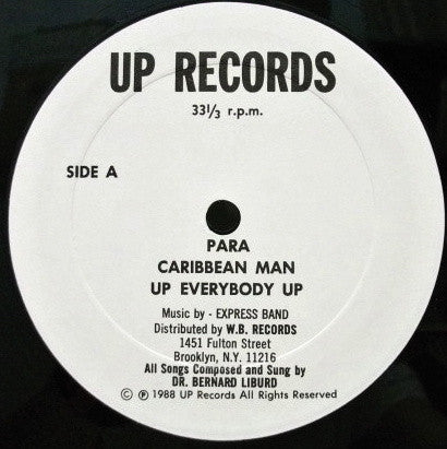 Dr. Bernard Liburd : Up Everybody Up (LP, Album)