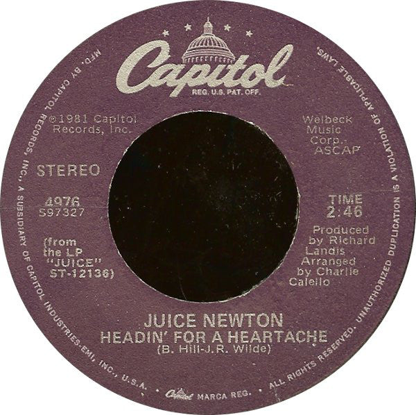 Juice Newton : Angel Of The Morning (7", Single, Win)