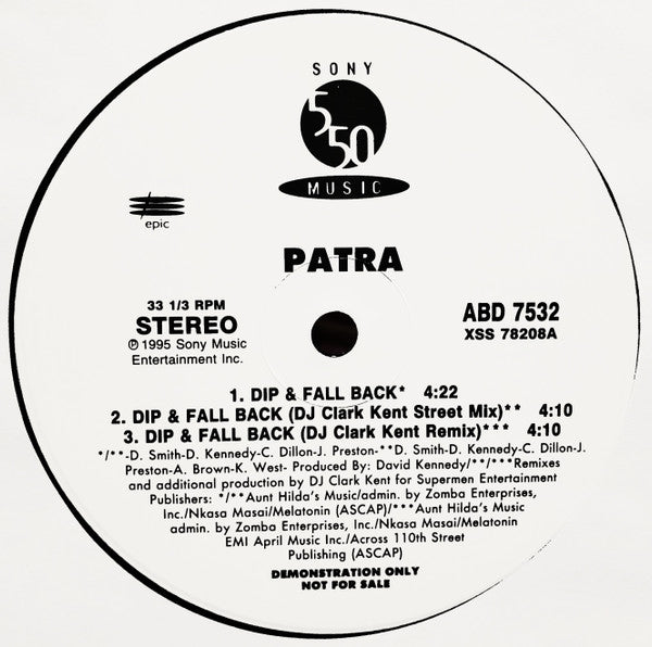 Patra : Dip & Fall Back / Banana (12", Promo)