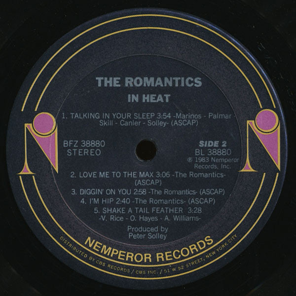 The Romantics : In Heat (LP, Album, Pit)