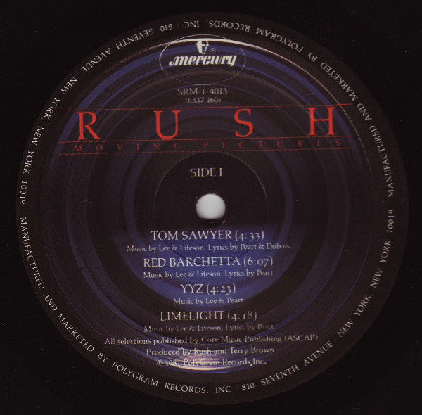 Rush : Moving Pictures (LP, Album, Pre)