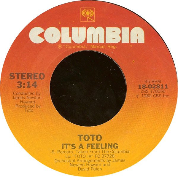 Toto : Rosanna (7", Single, Ter)