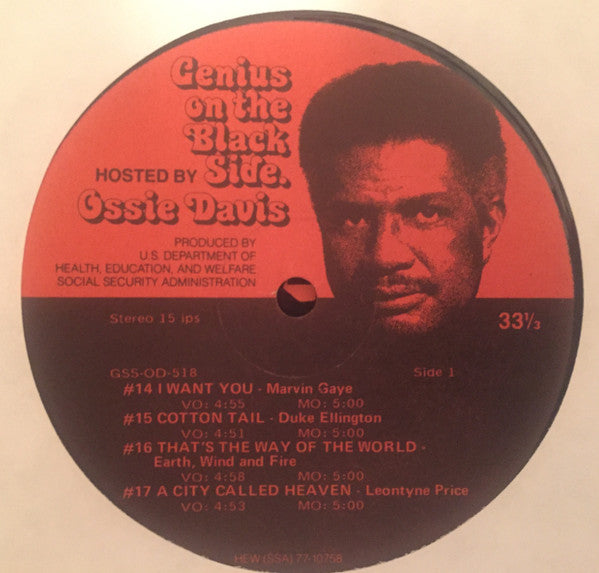 Various : Genius On The Black Side Hosted By Ossie Davis: Shows #14-26 (2xLP, Transcription, Gat)