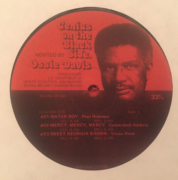 Various : Genius On The Black Side Hosted By Ossie Davis: Shows #14-26 (2xLP, Transcription, Gat)