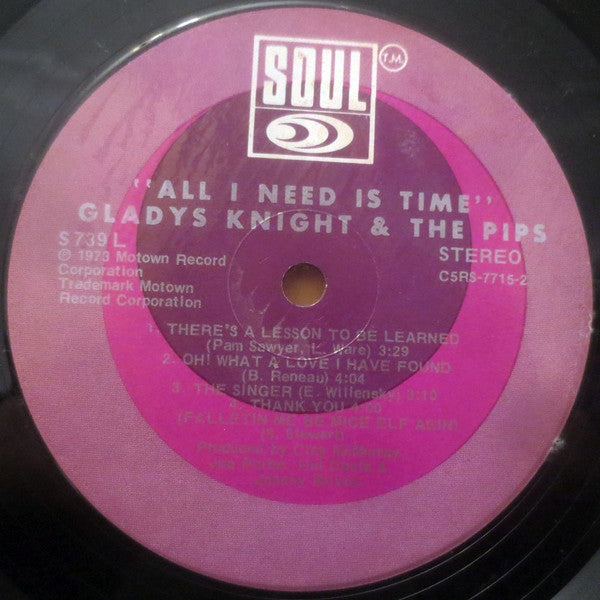 Gladys Knight And The Pips : All I Need Is Time (LP, Album)