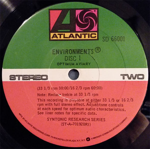 No Artist : Environments (New Concepts In Stereo Sound - Disc 1) (LP, RE, RI )