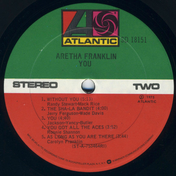 Aretha Franklin : You (LP, Album, RI)