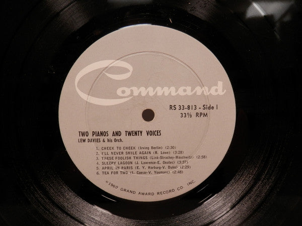 Lew Davies And His Orchestra : Two Pianos & Twenty Voices (LP, Mono, Gat)