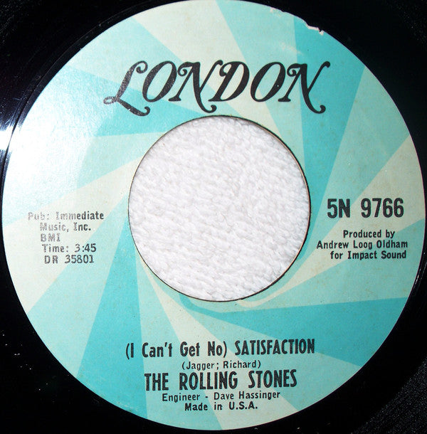 The Rolling Stones : (I Can't Get No) Satisfaction (7", Single, RE)