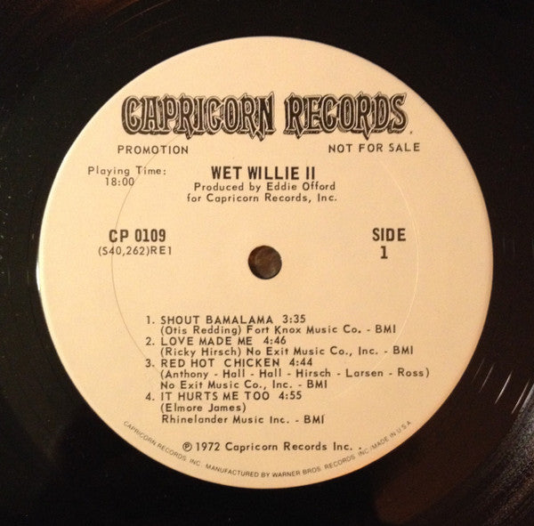 Wet Willie : Wet Willie II (LP, Album, Promo)