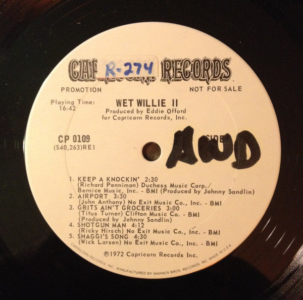 Wet Willie : Wet Willie II (LP, Album, Promo)