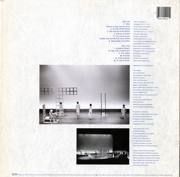 David Byrne : Music For The Knee Plays (LP, Album, Wak)
