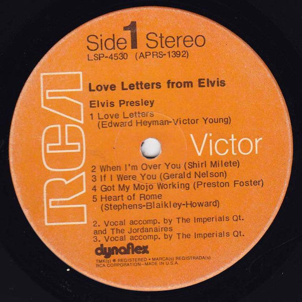 Elvis* : Love Letters From Elvis (LP, Album, Ora)