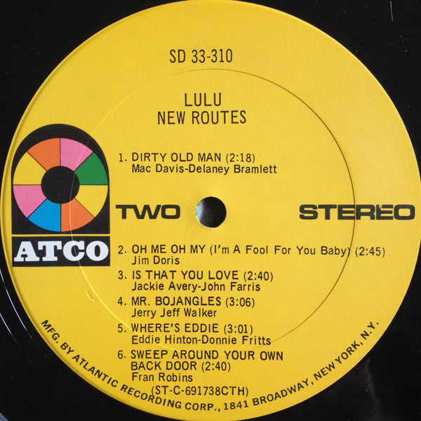 Lulu : New Routes (LP, Album, CTH)