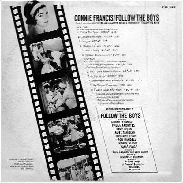 Connie Francis : Follow The Boys (LP, Album, Mono)