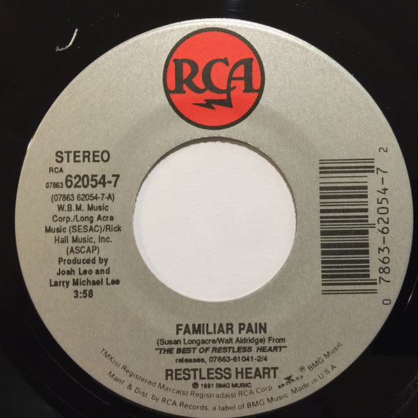Restless Heart : Familiar Pain (7", Single)