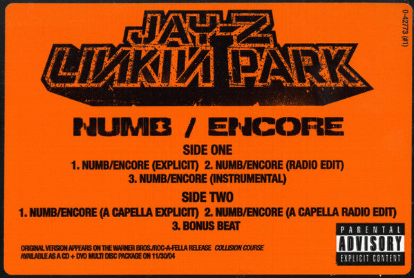 Jay-Z / Linkin Park : Numb / Encore (12")
