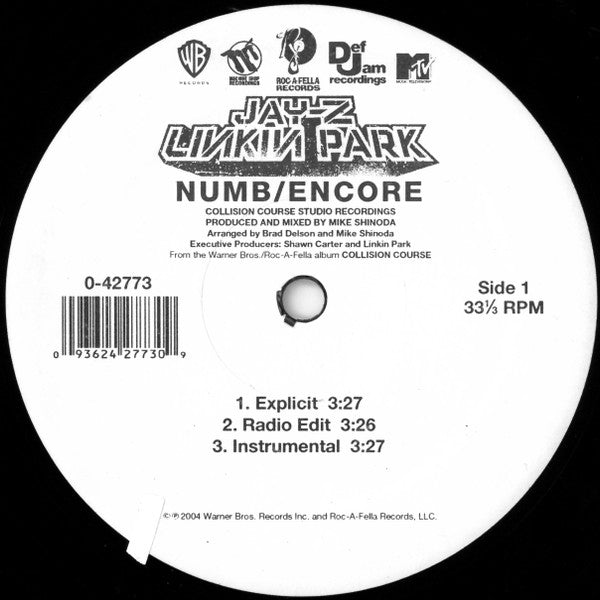 Jay-Z / Linkin Park : Numb / Encore (12")