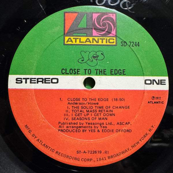 Yes : Close To The Edge (LP, Album, RI )