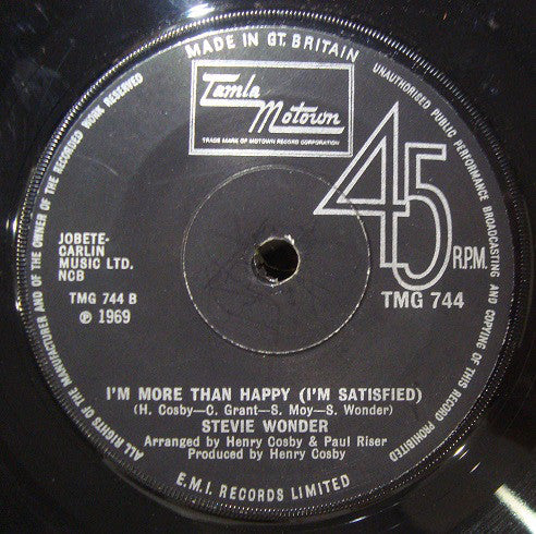 Stevie Wonder : Signed, Sealed Delivered I'm Yours (7", Single)