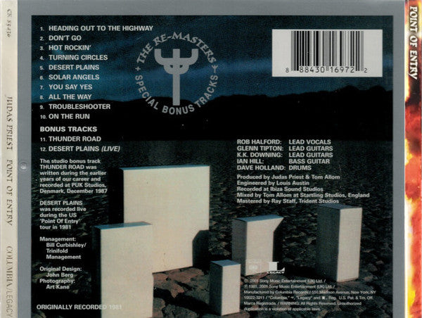Judas Priest : Point Of Entry (CD, Album, RE, RM)