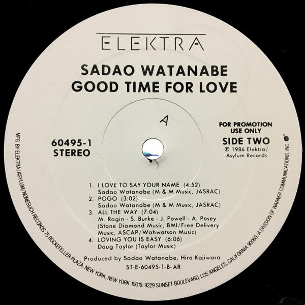 Sadao Watanabe : Good Time For Love (LP, Album, Promo)