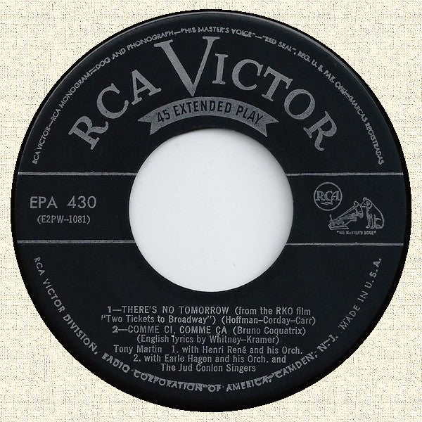 Tony Martin (3) : Continental Hits (7", EP, Comp)